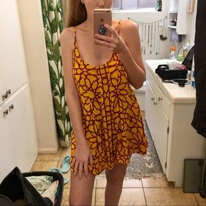 INDAH Swing Mini Dress - Marrakech Yellow - SMALL